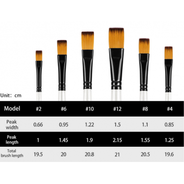 Paint Brush Nylon 6pcs Set