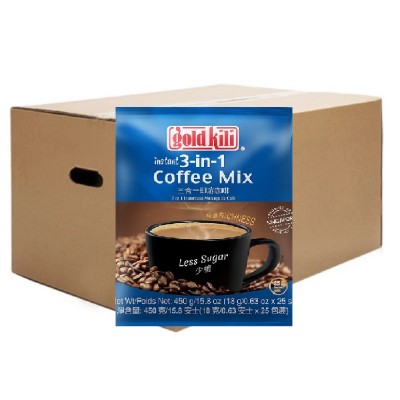 Gold Kili 3-in-1 Coffee Mix Less Sugar ( 24 packets, 25 sachets )