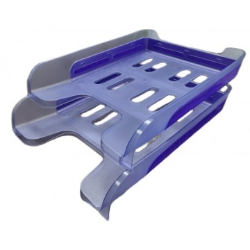 Metro Stackable Single Document Tray 3846S Neon Assorted (2 Pieces)