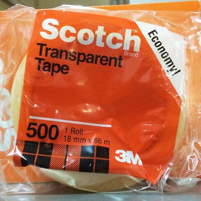 3M Scotch Transparent Tape (8 Rolls) 3" Core (18mm x 66m)