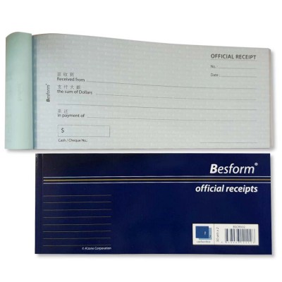 Besform Official Receipts Carbonless (50 Sets x 2)