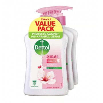 Dettol Anti-Bacterial Liquid Hand Wash (3 Bottles) 250ml