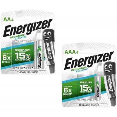 Energizer Extreme Rechargeable Battery (AA, AAA) 4'S