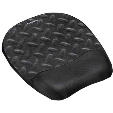 Fellowes Garage Memory Foam Mouse Pad Wrist Rest (9.25" x 7.94") Fabric