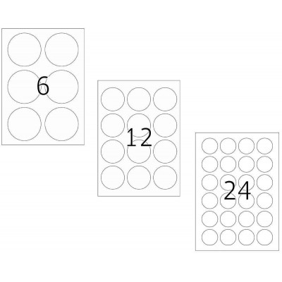 Herma Removable White Round Label 100'S (40mm, 60mm, 85mm)