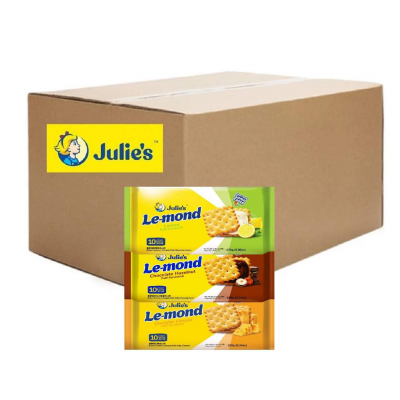 Julie's Le-Mond Puff Sandwich (24 Packets) 170g (Lemon, Cheddar Cheese, Chocolate)