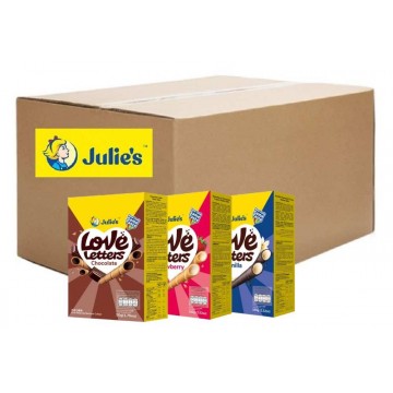 Julie's Love Letters (24 Boxes) 100g (Chocolate, Strawberry, Vanilla)