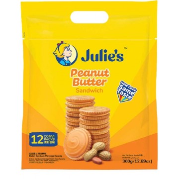 Julie's Peanut Butter Sandwich Biscuits (12 Packets) 360g