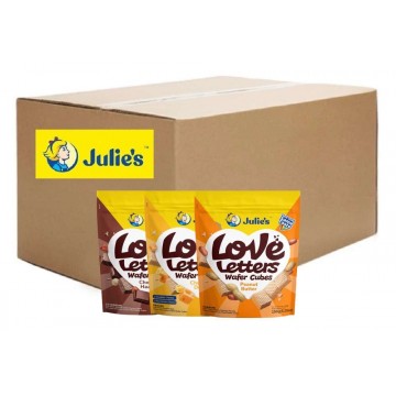Julie's Wafer Cubes (24 Packets) 150g (Chocolate Hazelnut, Peanut Butter, Cheesy Duo)