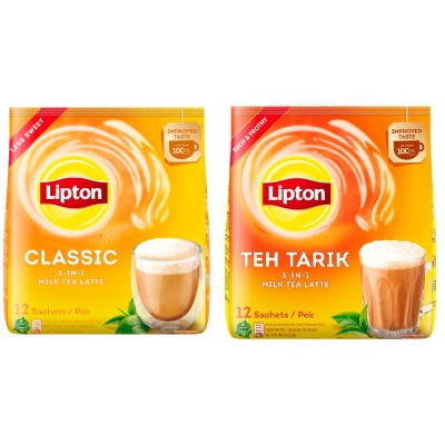 Lipton 3-in-1 Milk Tea Latte (12 Sachets) 21g