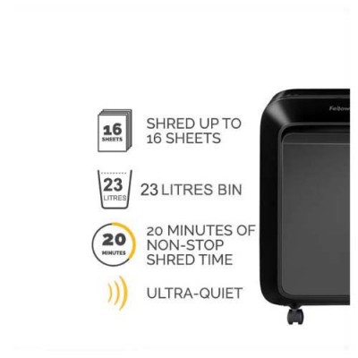 Fellowes LX210 Powershred Office Shredder Cross Cut 16 Sheets