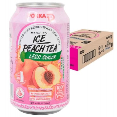Pokka Ice Peach Can Drink (24 Cans) 300ml