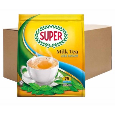 Super 3-in-1 Milk Tea Less Sugar (24 Packs, 25 Sachets Each)