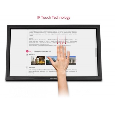 ViewSonic Ergonomic Full HD VA-Panel TD2423 Business Infrared Touch Monitor 24"
