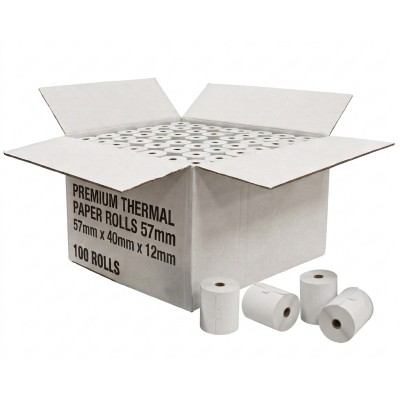 Premium Thermal Paper Roll (100 Rolls) NETS Credit Card (57 x 40mm)