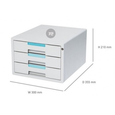 Sysmax 3-Drawer File Cabinet (300 x 355 x 210mm)