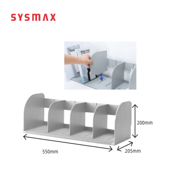 Sysmax 4-Section Jumbo Book Rack