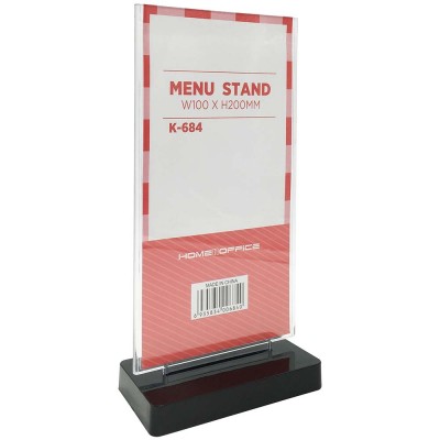 HnO Menu Stand - Flat Face 100mm x 200mm
