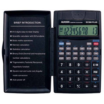 Aurora Scientific Calculator (120 x 73 x 12mm) SC500-PLUS 8+2 Digits