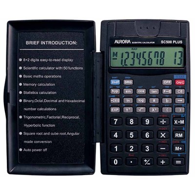 Aurora Scientific Calculator 1 X 73 X 12mm Sc500 Plus 8 2 Digits