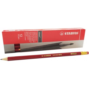 Stabilo Schwan Pencil 4906 12'S 2B with Eraser Tip