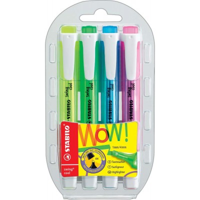 STABILO Swing Cool Highlighter 4'S