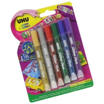 UHU Glitter Glue (6 Colour) 10ml