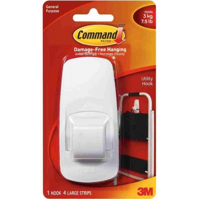 3M Command 17004 Damage-Free Hanging Utility Hook Jumbo 3kg