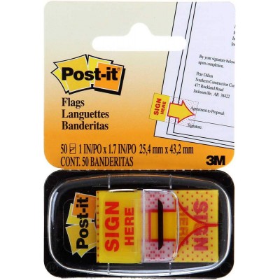 3M Post-it Flags 680-9 (1" x 1.7") Sign Here 3M Post-it Flags 680-9 (1" x 1.7") Sign Here