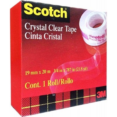 3M Scotch Crystal Clear Tape (19mm x 20m)