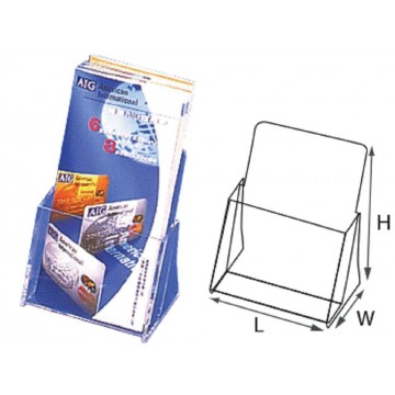 STZ Acrylic 1-Tier Brochure Holder DL Vertical