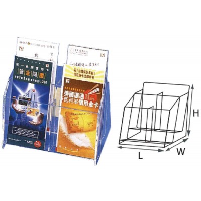 STZ Acrylic 3-Tier Brochure Holder (6 Pockets) DL Vertical