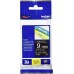 Brother P-Touch Laminated TZe-325 Tape 9mm White on Black - 1