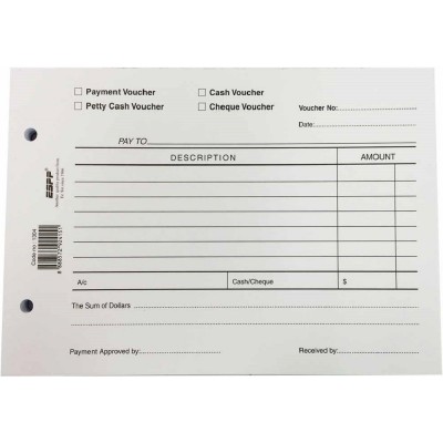 4-in-1 Voucher Pad 100'S (Payment, Petty, Cash, Cheque) 4-in-1 Voucher Pad 100'S (Payment, Petty, Cash, Cheque)