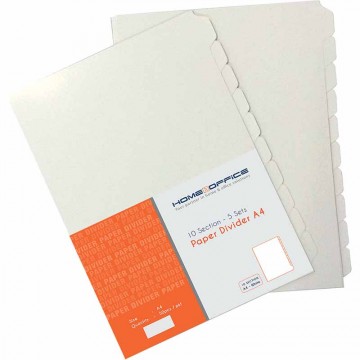 HnO Paper Divider (10 Section) 5'S A5 White