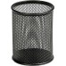 Mesh Pen Holder (8 x 8 x 9cm) Round Black - 1