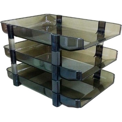 3-Tier Document Tray Smoke