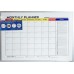 Magnetic Whiteboard w/Monthly Planner (45 x 60cm) Aluminium Frame - 1