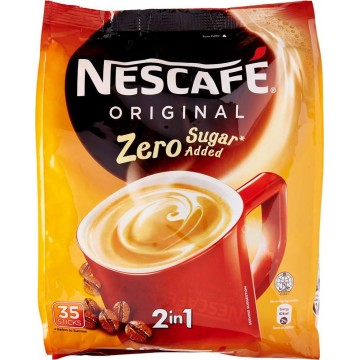 Nescafe 2-in-1 Zero Sugar Added Instant Coffee (30 Sticks) 9g