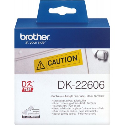 Brother Label Tape DK-22606 (62mm Yellow Continuous Film) - Pre-Order Only