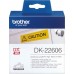 Brother Label Tape DK-22606 (62mm Yellow Continuous Film) - Pre-Order Only - 1