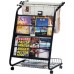 Newspaper & Magazine Rack w/6-Hanger (49 x 65 x 100cm) - 1