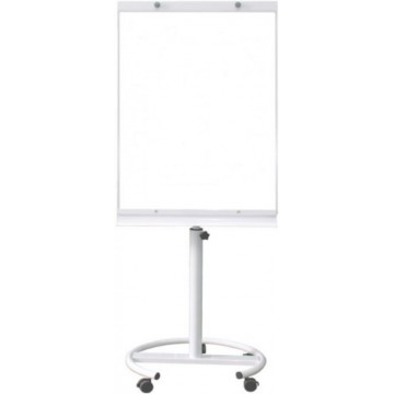 Magnetic Flip Chart Whiteboard (60 x 90cm) Castor Wheel - White Frame