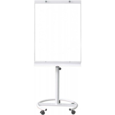 Magnetic Flip Chart Whiteboard (60 x 90cm) Castor Wheel - White Frame