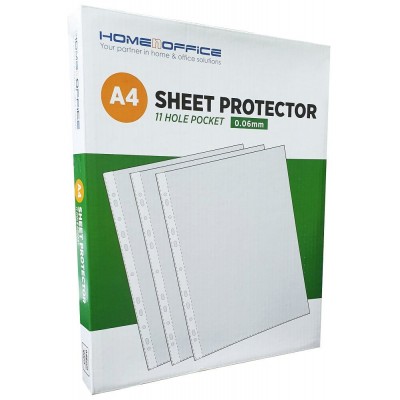 HnO 11-Hole Sheet Protector Translucent 0.06mm 100’S A4 Box
