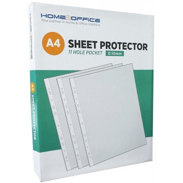 HnO 11-Hole Sheet Protector Translucent 0.10mm 50’S A4