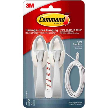 3M Command 17304 Damage-Free Hanging Cord Bundlers 2'S 900g