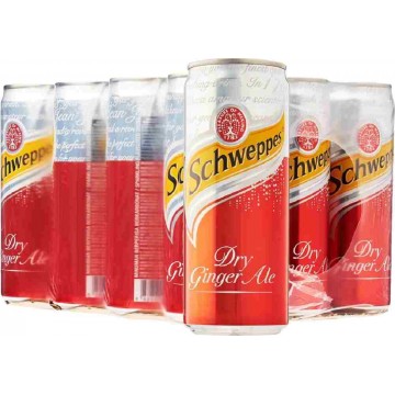 Schweppes Dry Ginger Ale Can Drink 24'S 330ml