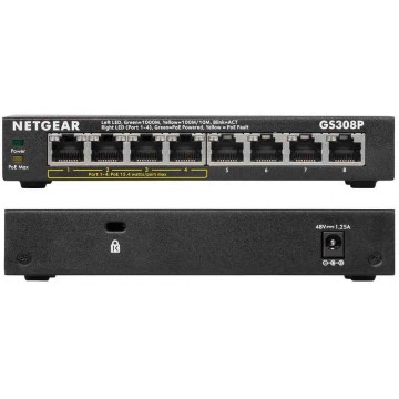 NETGEAR 8-Port PoE Gigabit Ethernet Unmanaged Switch GS308P