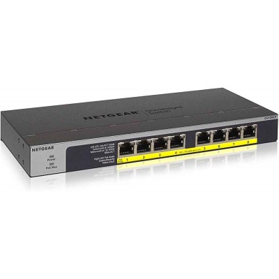 NETGEAR 8-Port PoE/PoE+ Gigabit Ethernet Unmanaged Flexible Switch GS108LP